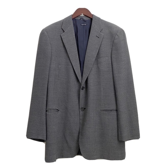 Giorgio Armani Other - Giorgio Armani Borgonuovo 21 Navy Patterned Blazer